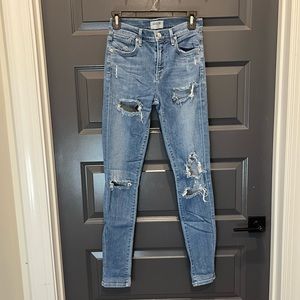 Agolde Women’s Distressed Skinny Jeans